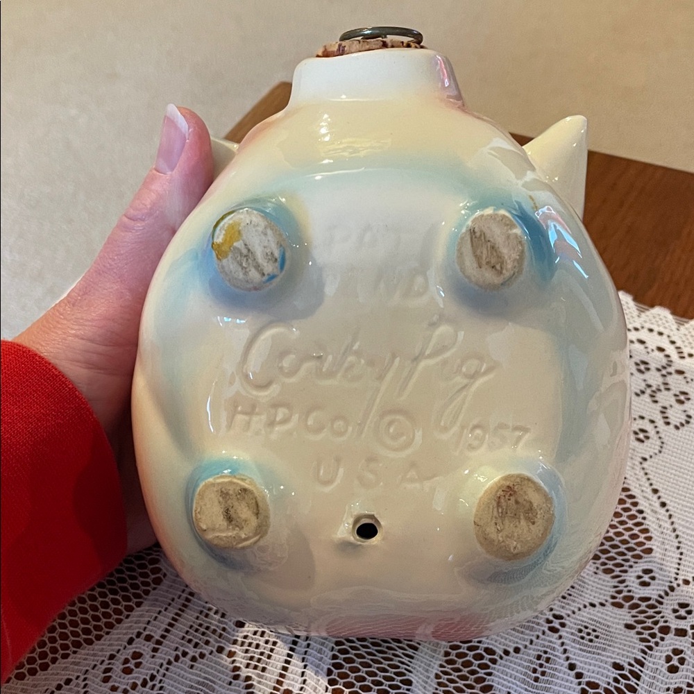 Vintage Corky Pig Piggy Bank 1957 - Picture 5 of 6